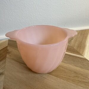 1950s Fire-King Pink Swirl Anchor Hocking Oven Ware Sugar Bowl Mint‎ Condition
